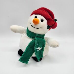 Windsor Collection Sears Snowman Plush Red Hat Green Scarf Christmas Decor‎